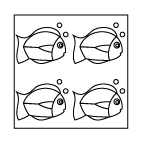 LADRÍLHO HIDRÁULICO 
CM2 QUATRO PEIXES PAPAGAIOS
20X20